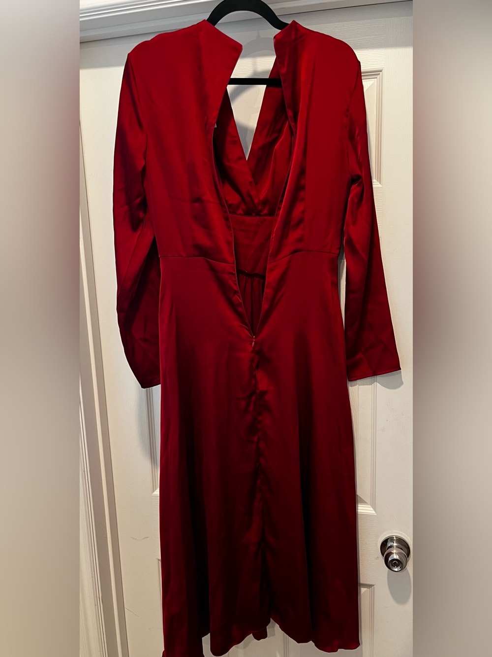 SHEIN Deep Red Long Sleeve Dress - Picture 5 of 6